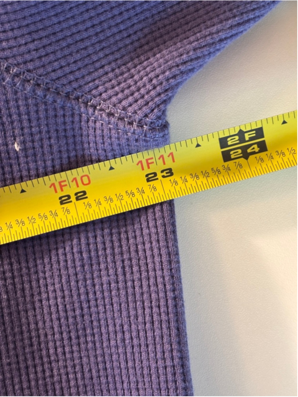 North Face Waffle Style Men's Purple Hoodie with Pockets - Size XL - Picture 4 of 6